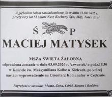 Nekrolog Matysek Maciej